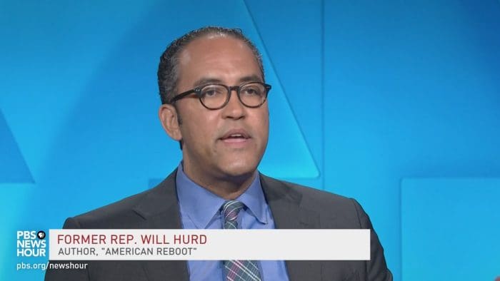 Former Republican Rep. Will Hurd shares his ideas for an American Reboot - Interview with Judy Woodruff on PBS NewsHour