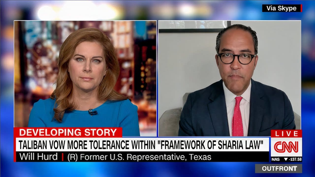 Will Hurd's discussion with Erin Burnett about the United States military's withdrawal from Afghanistan on CNN