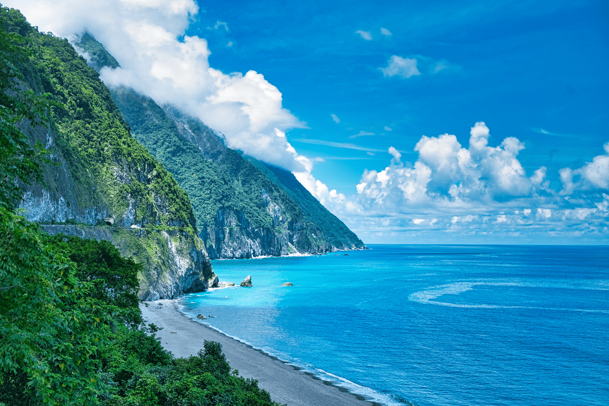 Pacific Ocean seen off the coast of Taiwan