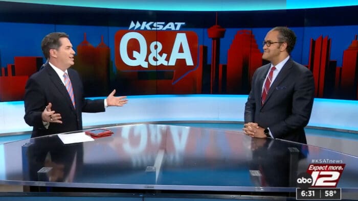 Will Hurd talking to Steve Spriester of KSAT Q&A