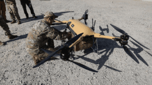 Photo: A TRV-150 unmanned ariel vehicle (UAV) used by the U.S. Army - Raymond Valdez / US Army (April 20, 2023)