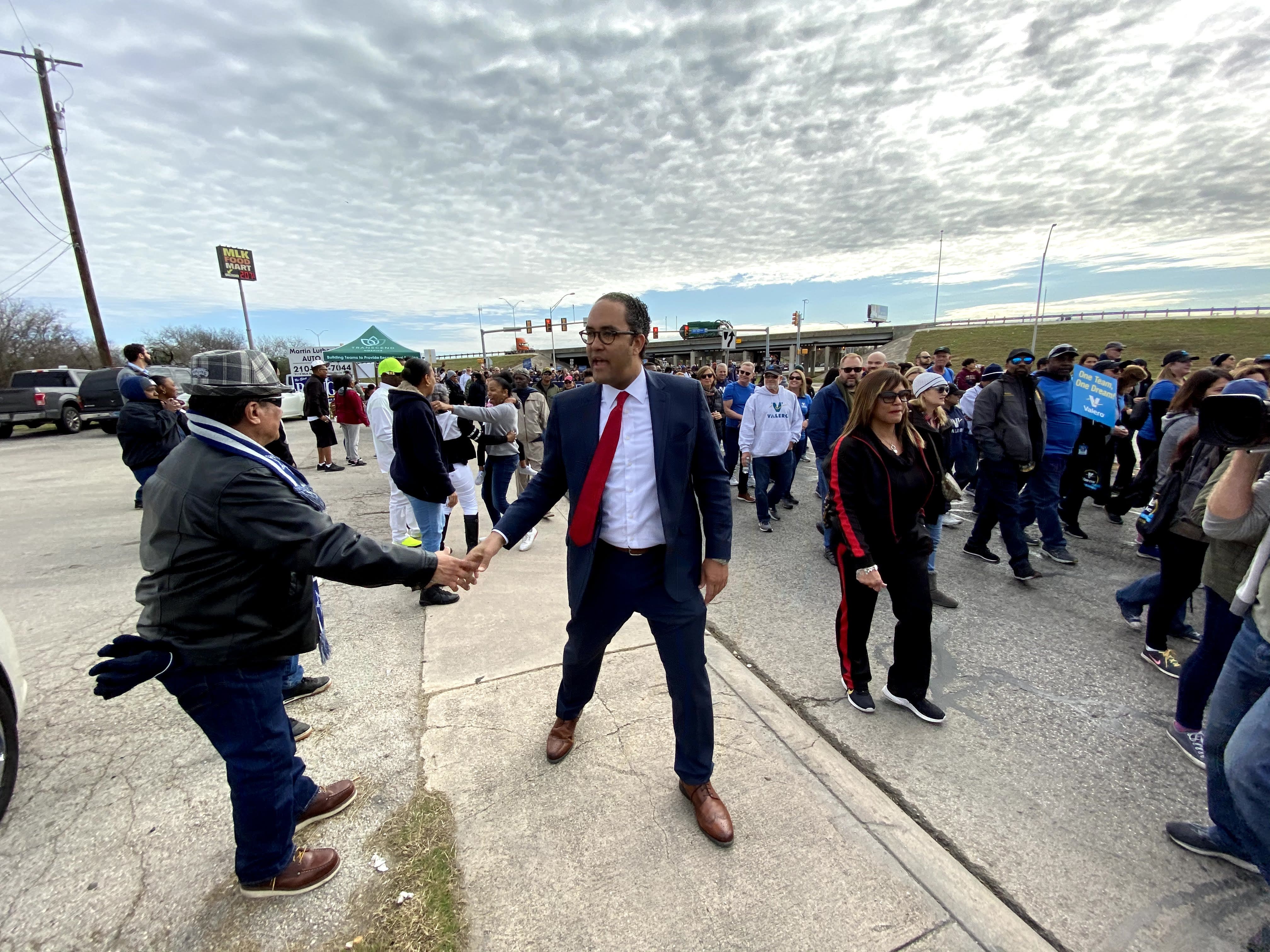 Congressman Will Hurd Marching