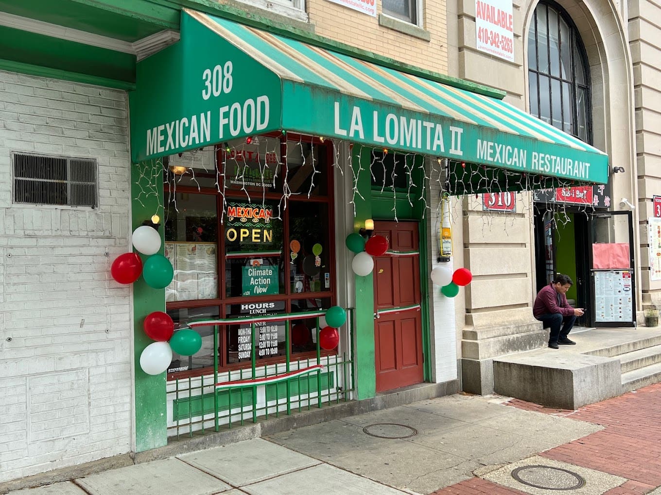 A photo of La Lomita Dos in Washington, DC where the idea of Will Hurd becoming a congressman first materilaized.